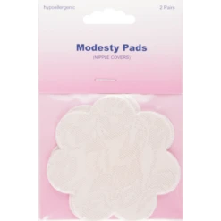 Hemline Flower Shaped Modesty Pads 2 Pairs Nipple Covers Breast Bra