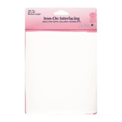 Hemline Iron On White Interfacing Medium Weight 1m X 1m