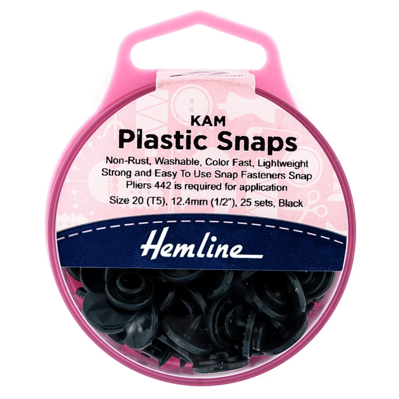 Hemline KAM Snaps 25 X 12.4mm Plastic Poppers Fasteners Buttons 3 Hemline KAM Snaps 25 X 12.4mm Plastic Poppers Fasteners Buttons