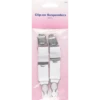 Hemline Metal Clip On Suspenders In White 1 Pair Adjustable Belt Straps -OHSEWCRAFTY hemline metal clip on suspenders in white 1 pair adjustable belt straps