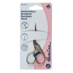 Hemline Scissors B5427 Embroidery 9cm/3.5in Stork Precision Tip