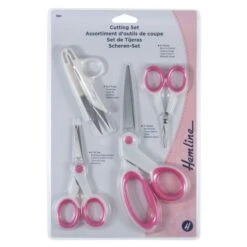 Hemline Scissors Set: 4 Piece: Dressmaking Sewing Craft Thread Snips