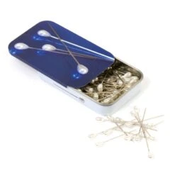 Hemline Sewing Pins 34mm Bridal & Shirt PT676S Dressmaking 100pcs Tin Box