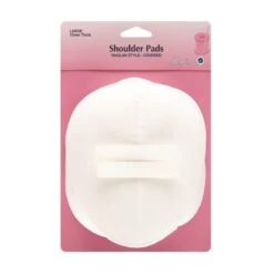 Hemline Shoulder Pads Raglan Style Large 1 Pair In White