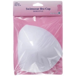 Hemline Swimwear Bra Cups One Bikini Style White In Small, Medium, Large