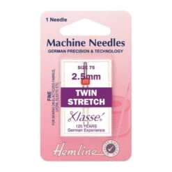 Hemline Twin Stretch Sewing Machine Needles Klasse