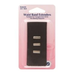 Hemline Waistband Extender Hook And Bar Trousers Skirt Extends 2.5 - 5cm No Sew