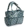 Hobby Craft Bag Glossy PVC: Blue Spot Polka Dots -OHSEWCRAFTY hobby craft bag glossy pvc blue spot polka dots