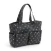 Hobby Gift Craft Bag Matt PVC: Charcoal Polka Dot -OHSEWCRAFTY hobby gift craft bag matt pvc charcoal polka dot