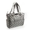 Hobby Gift Craft Bag Matt PVC: Grey Polka Dots -OHSEWCRAFTY hobby gift craft bag matt pvc grey polka dots