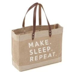 Hobby Gift Craft Bag Shoulder Tote Make Sleep Repeat