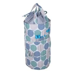Hobby Gift Knitting Bag Drawstring Outside Pockets: Yarn Balls