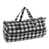 Hobby Gift Knitting Bag Matt PVC: Monochrome Gingham Craft Storage Sewing -OHSEWCRAFTY hobby gift knitting bag matt pvc monochrome gingham craft storage sewing