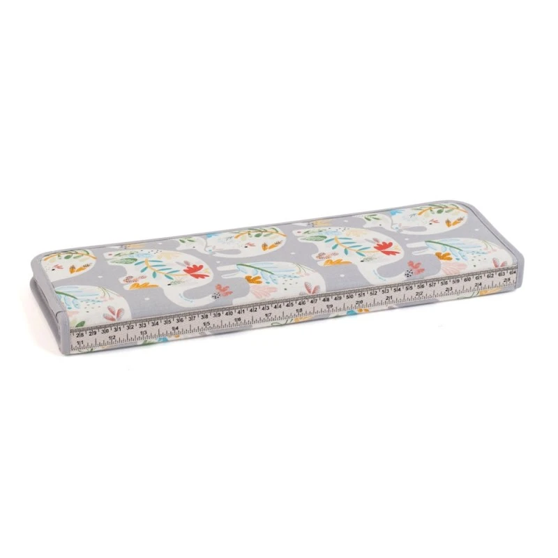 Hobby Gift Knitting Pin Case: Tape Measure Trim: Elephants Storage Needles 4 Hobby Gift Knitting Pin Case: Tape Measure Trim: Elephants Storage Needles - Image 2
