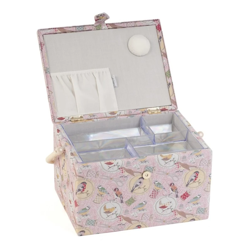 Hobby Gift Sewing Box Basket Large Birds On Bobbins Craft 3 Hobby Gift Sewing Box Basket Large Birds On Bobbins Craft - Image 2