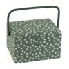 Hobby Gift Sewing Box Basket Large Khaki Spot Craft -OHSEWCRAFTY hobby gift sewing box basket large khaki spot craft