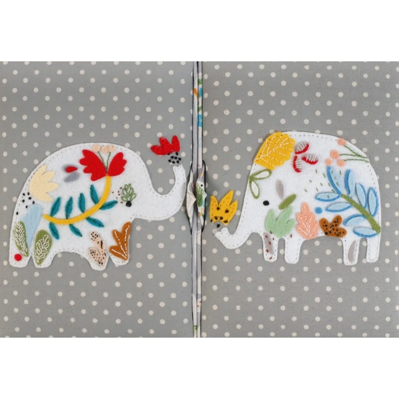 Hobby Gift Sewing Box Basket Large Twin Lid Appliqué Elephants Craft 5 Hobby Gift Sewing Box Basket Large Twin Lid Appliqué Elephants Craft - Image 3