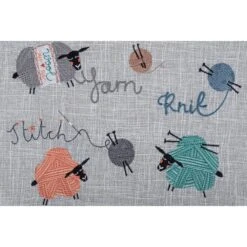 Hobby Gift Sewing Box Basket Large Wicker Basket Embroidered Knit Happens Craft -OHSEWCRAFTY hobby gift sewing box basket large wicker basket embroidered knit happens craft 2