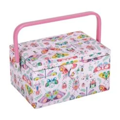 Hobby Gift Sewing Box Basket Medium Bugs & Butterflies Craft