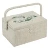 Hobby Gift Sewing Box Basket Medium Embroidered Hydrangea Craft -OHSEWCRAFTY hobby gift sewing box basket medium embroidered hydrangea craft