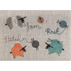 Hobby Gift Sewing Box Basket Medium Embroidered Knit Happens Craft 8 Hobby Gift Sewing Box Basket Medium Embroidered Knit Happens Craft -OHSEWCRAFTY hobby gift sewing box basket medium embroidered knit happens craft 2