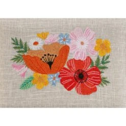 Hobby Gift Sewing Box Basket Medium Embroidered Wildflowers Craft 7 Hobby Gift Sewing Box Basket Medium Embroidered Wildflowers Craft -OHSEWCRAFTY hobby gift sewing box basket medium embroidered wildflowers craft 2