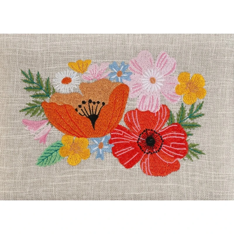 Hobby Gift Sewing Box Basket Medium Embroidered Wildflowers Craft 5 Hobby Gift Sewing Box Basket Medium Embroidered Wildflowers Craft - Image 3