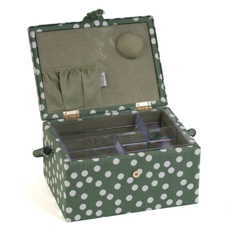 Hobby Gift Sewing Box Basket Medium Khaki Spot Craft 4 Hobby Gift Sewing Box Basket Medium Khaki Spot Craft - Image 2