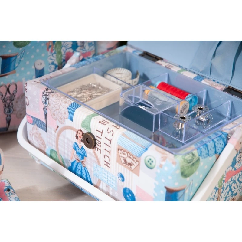 Hobby Gift Sewing Box Basket Medium Make Do And Mend Craft 4 Hobby Gift Sewing Box Basket Medium Make Do And Mend Craft - Image 2