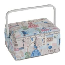 Hobby Gift Sewing Box Basket Medium Make Do And Mend Craft