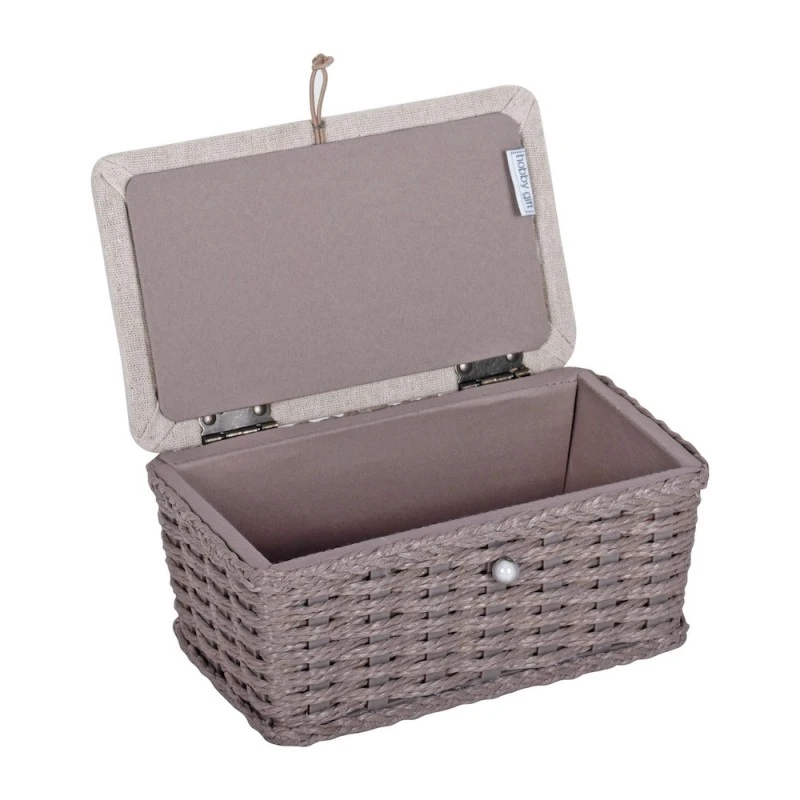 Hobby Gift Sewing Box Wicker Basket Appliqué Strawberry Greenhouse Craft 4 Hobby Gift Sewing Box Wicker Basket Appliqué Strawberry Greenhouse Craft - Image 2