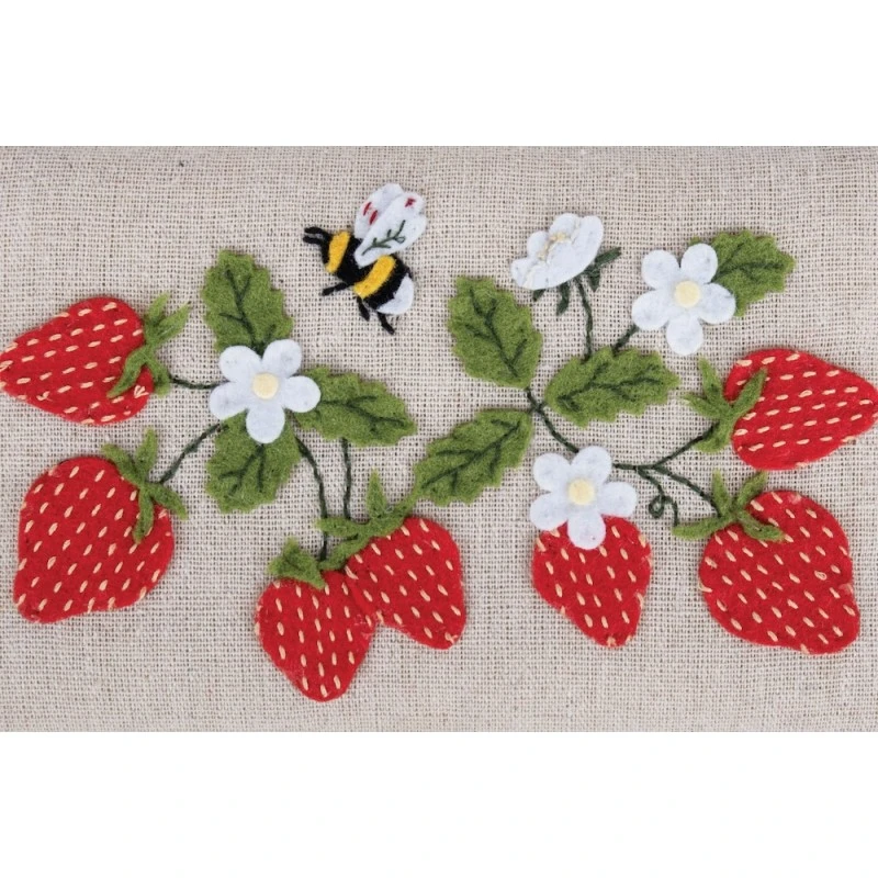 Hobby Gift Sewing Box Wicker Basket Appliqué Strawberry Greenhouse Craft 5 Hobby Gift Sewing Box Wicker Basket Appliqué Strawberry Greenhouse Craft - Image 3