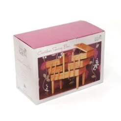 Hobby Gift Wooden Beech Sewing Box Cantilever Craft 3 Tier Legs -OHSEWCRAFTY hobby gift wooden beech sewing box cantilever craft 3 tier legs 2