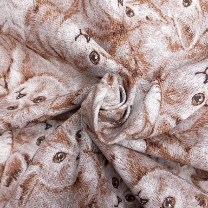Japanese Cotton Linen Fabric Nutex Ono Cats Cute Kittens Animals 110cm Wide 5 Japanese Cotton Linen Fabric Nutex Ono Cats Cute Kittens Animals 110cm Wide - Image 3