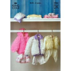 King Cole Knitting Pattern 2985 Jackets Hat & Bolero Knitted In Any King Cole DK