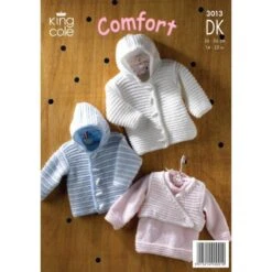 King Cole Knitting Pattern 3013 Jacket Sweater & Body Warmer Knit In Comfort DK -OHSEWCRAFTY king cole knitting pattern 3013 jacket sweater body warmer knit in comfort dk 1
