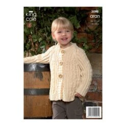 King Cole Knitting Pattern 3098 Sweater & Coat Knitted In Any King Cole Aran -OHSEWCRAFTY king cole knitting pattern 3098 sweater coat knitted in any king cole aran 1