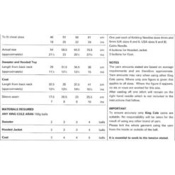 King Cole Knitting Pattern 3098 Sweater & Coat Knitted In Any King Cole Aran -OHSEWCRAFTY king cole knitting pattern 3098 sweater coat knitted in any king cole aran 2