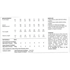 King Cole Knitting Pattern 3256 Kids Cardigans Knitted In Big Value Chunky -OHSEWCRAFTY king cole knitting pattern 3256 kids cardigans knitted in big value chunky 2