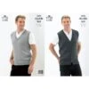 King Cole Knitting Pattern 3270 Men's Vest Slipover Waistcoat Merino Blend DK -OHSEWCRAFTY king cole knitting pattern 3270 men s vest slipover waistcoat merino blend dk