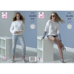 King Cole Knitting Pattern 5121 Women's Jumpers & Sweaters In Cottonsoft DK