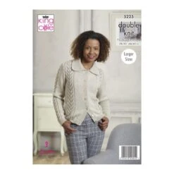 King Cole Knitting Pattern 5225 Sweater & Cardigan Majestic DK