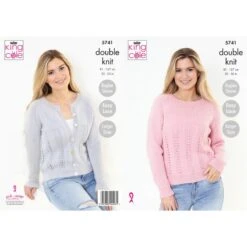 King Cole Knitting Pattern 5741 Women's Cardigan & Sweater In Subtle Drifter DK
