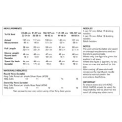 King Cole Knitting Pattern 5754 Easy Knit Sweaters Jumpers Knitted In Rosarium