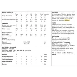 King Cole Knitting Pattern 5767 Sweaters & Accessories Knitted In Baby Safe DK