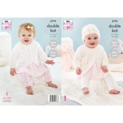 King Cole Knitting Pattern 5770 Jackets And Accessories Knitted In Baby Safe DK
