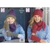 King Cole Knitting Pattern 5798 Women's Accessories Knitted In Homespun DK -OHSEWCRAFTY king cole knitting pattern 5798 women s accessories knitted in homespun dk