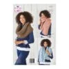 King Cole Knitting Pattern 5823 Women Wrap Scarf Snood Knitted In Big Value BIG -OHSEWCRAFTY king cole knitting pattern 5823 women wrap scarf knitted in big value big