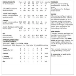 King Cole Knitting Pattern 6033 Sweater Cardigan & Hat Knitted In Cutie Pie DK -OHSEWCRAFTY king cole knitting pattern 6033 sweater cardigan hat knitted in cutie pie dk 2