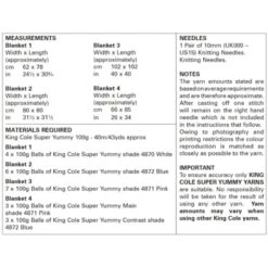 King Cole Knitting Pattern Baby Blankets Knitted In Super Yummy 5973 -OHSEWCRAFTY king cole knitting pattern baby blankets knitted in super yummy 5973 4